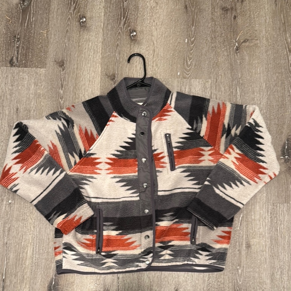 Thread & Supply Gray and Red Cardigan